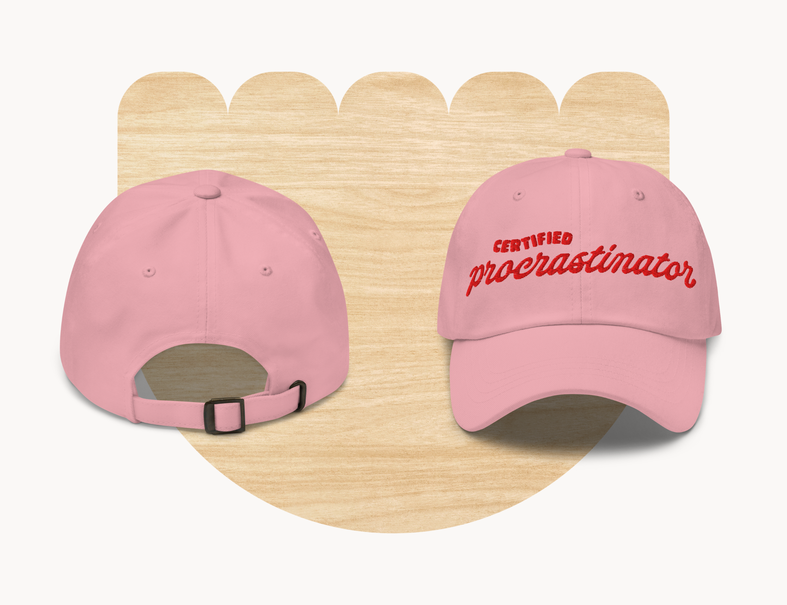 Certified Procrastinator Pink Hat by Good Things