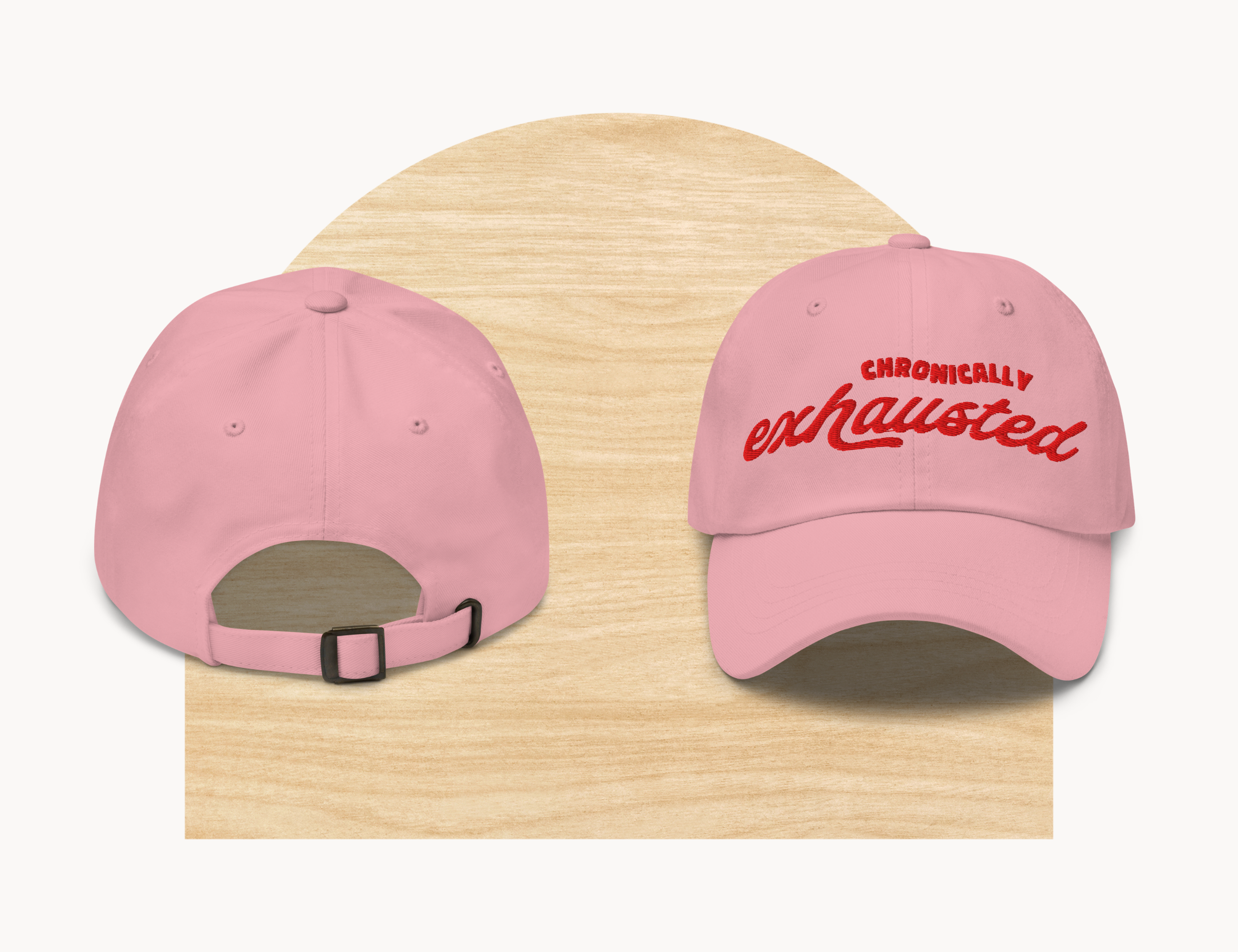Chronically Exhausted Pink Hat by Good Things