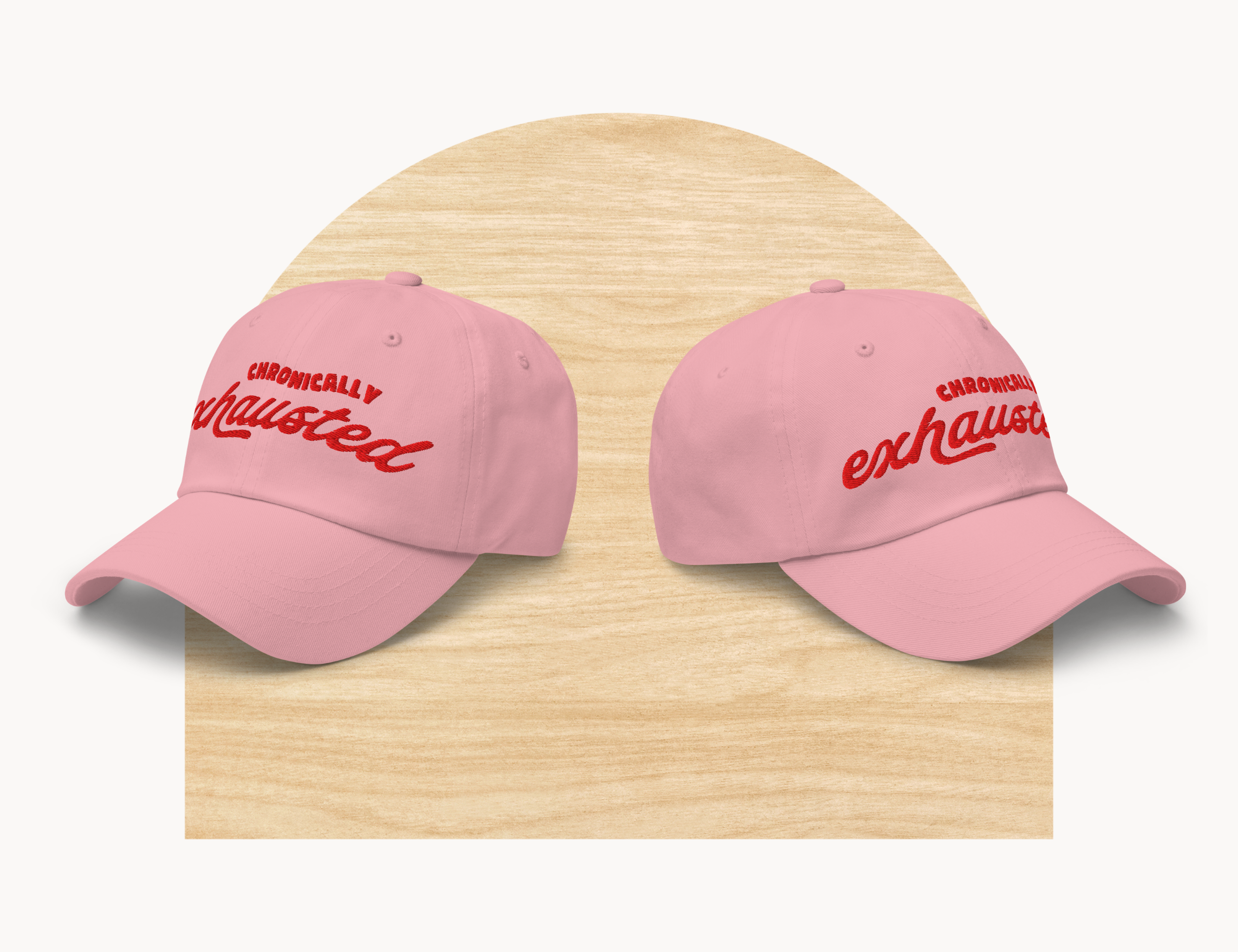 Chronically Exhausted Pink Hat by Good Things