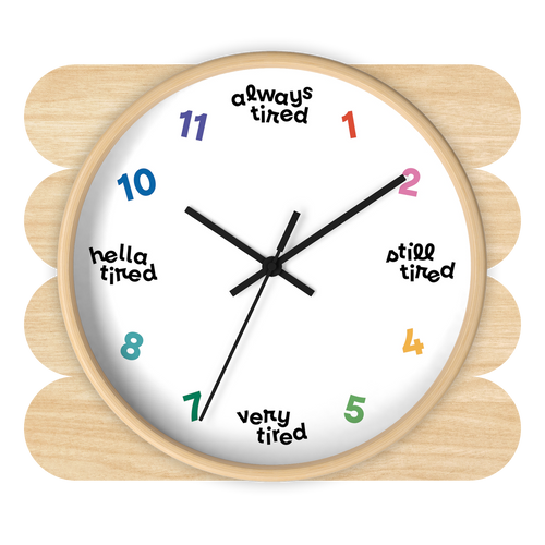 Always Tired Wall Clock by Good Things