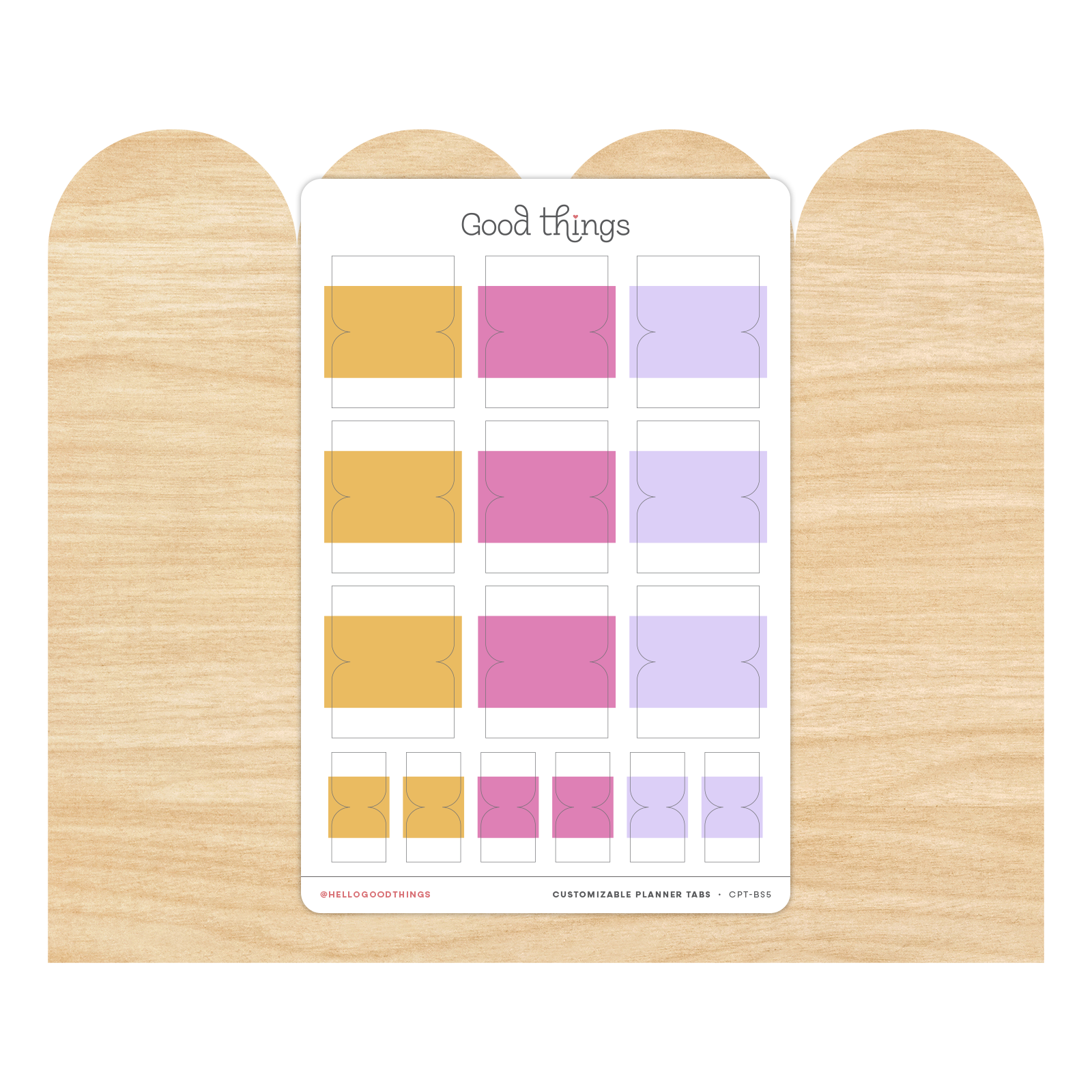 Blank Planner Divider Tabs - Bright Side