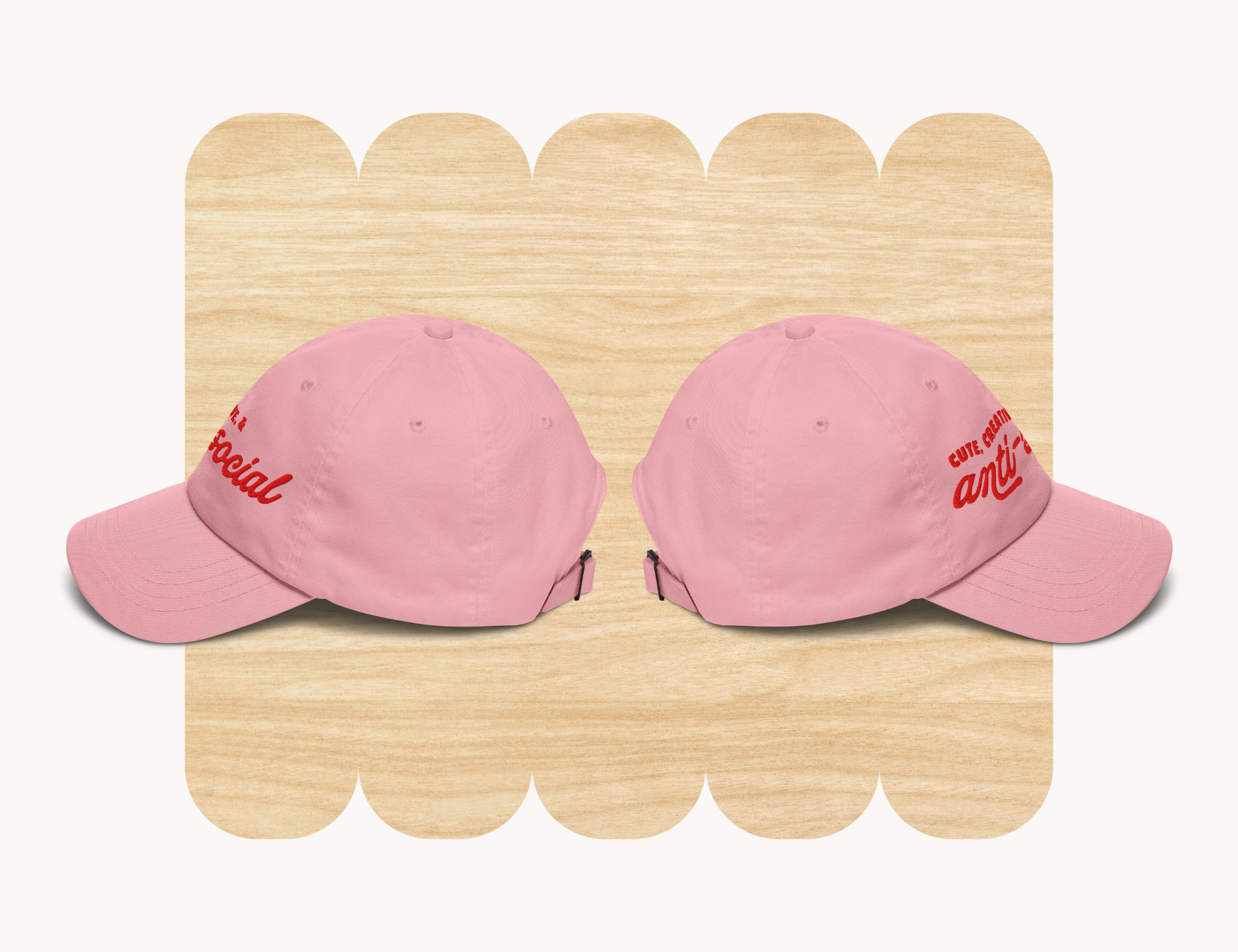 Cute, Creative & Anti-Social Pink Hat by Good Things