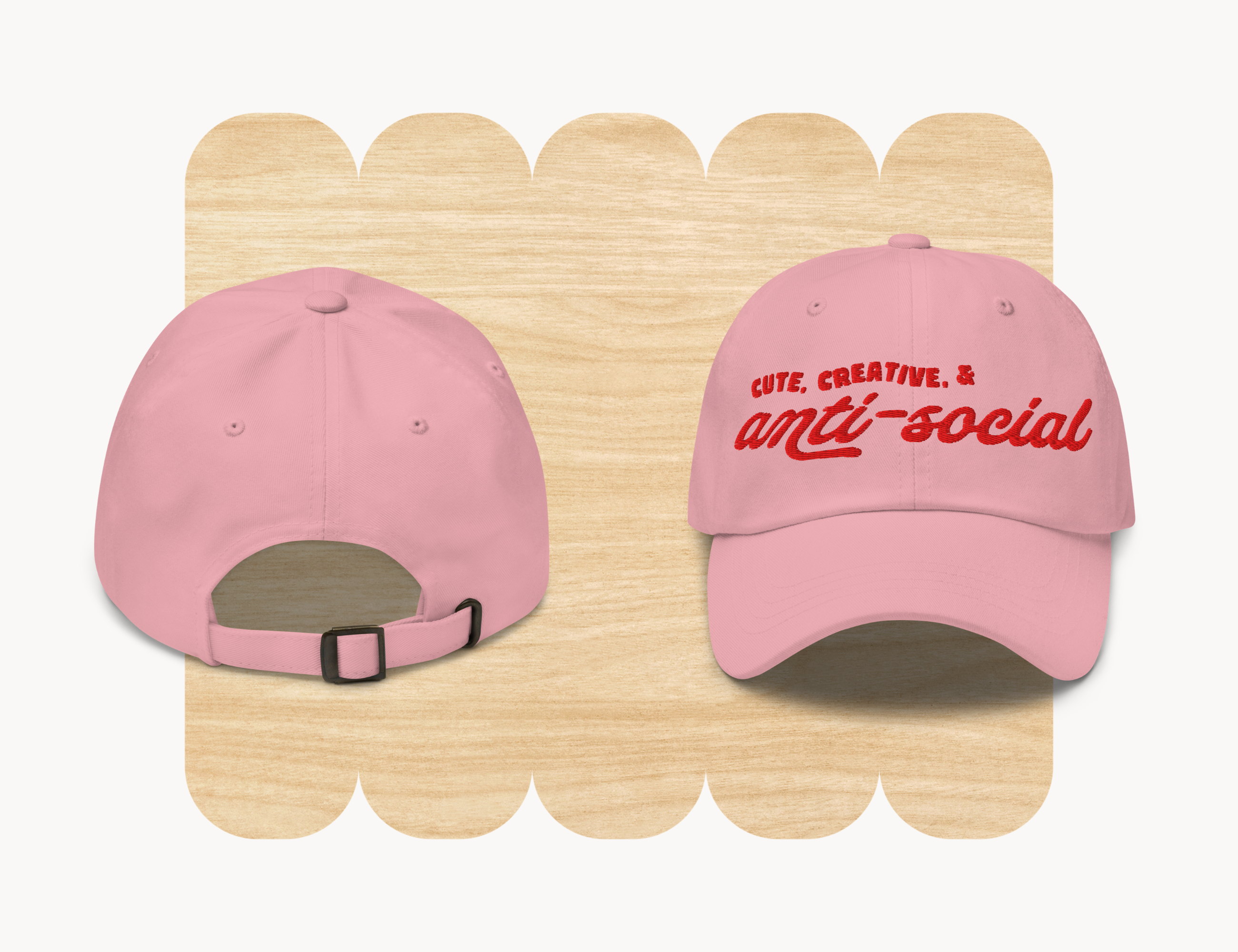 Cute, Creative & Anti-Social Pink Hat by Good Things