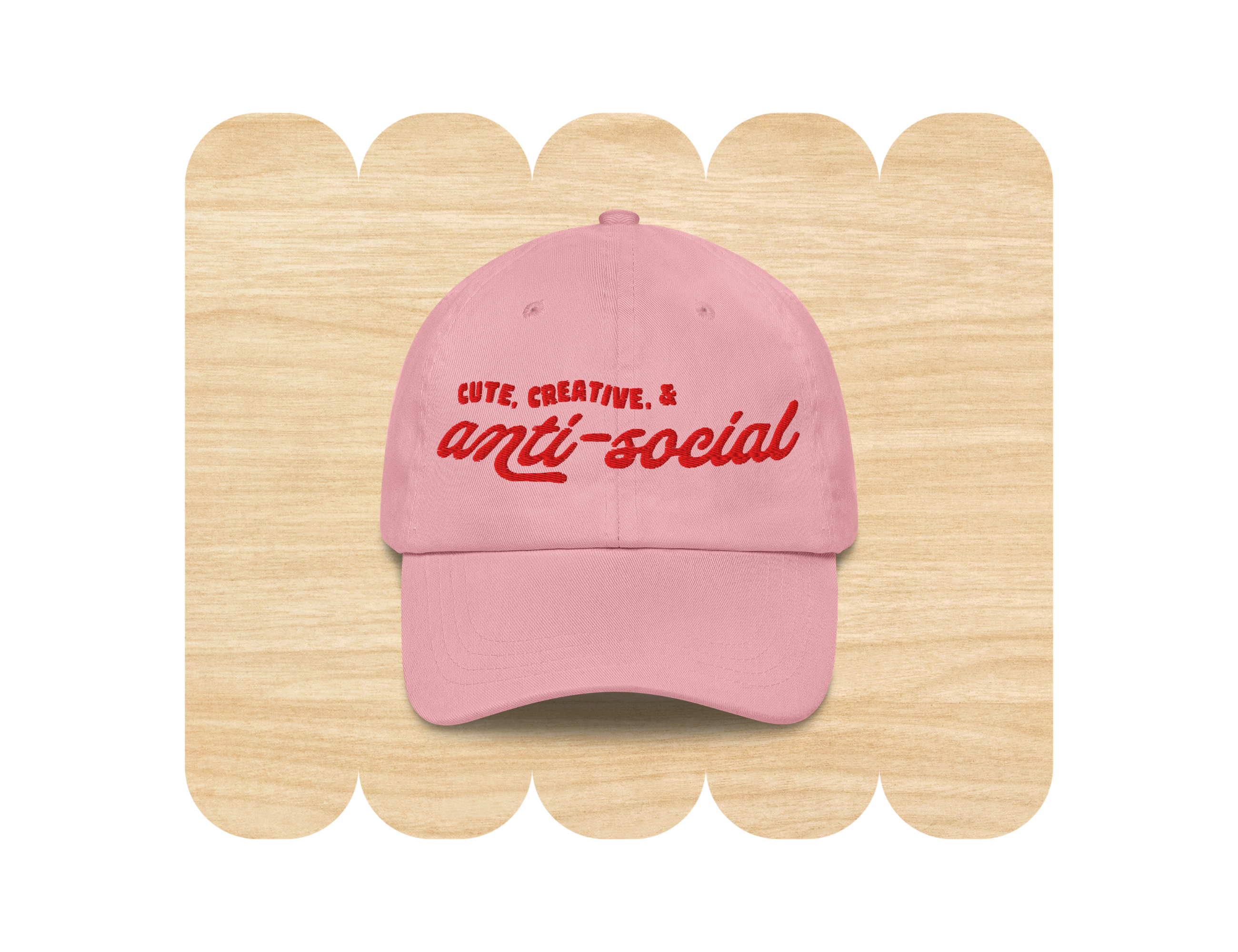 Cute, Creative & Anti-Social Pink Hat by Good Things