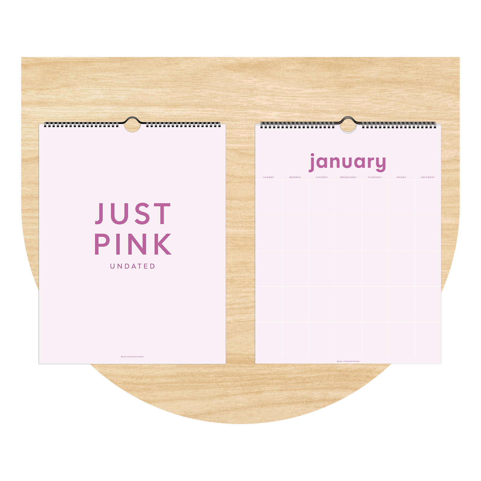 Just Blue Undated Calendar