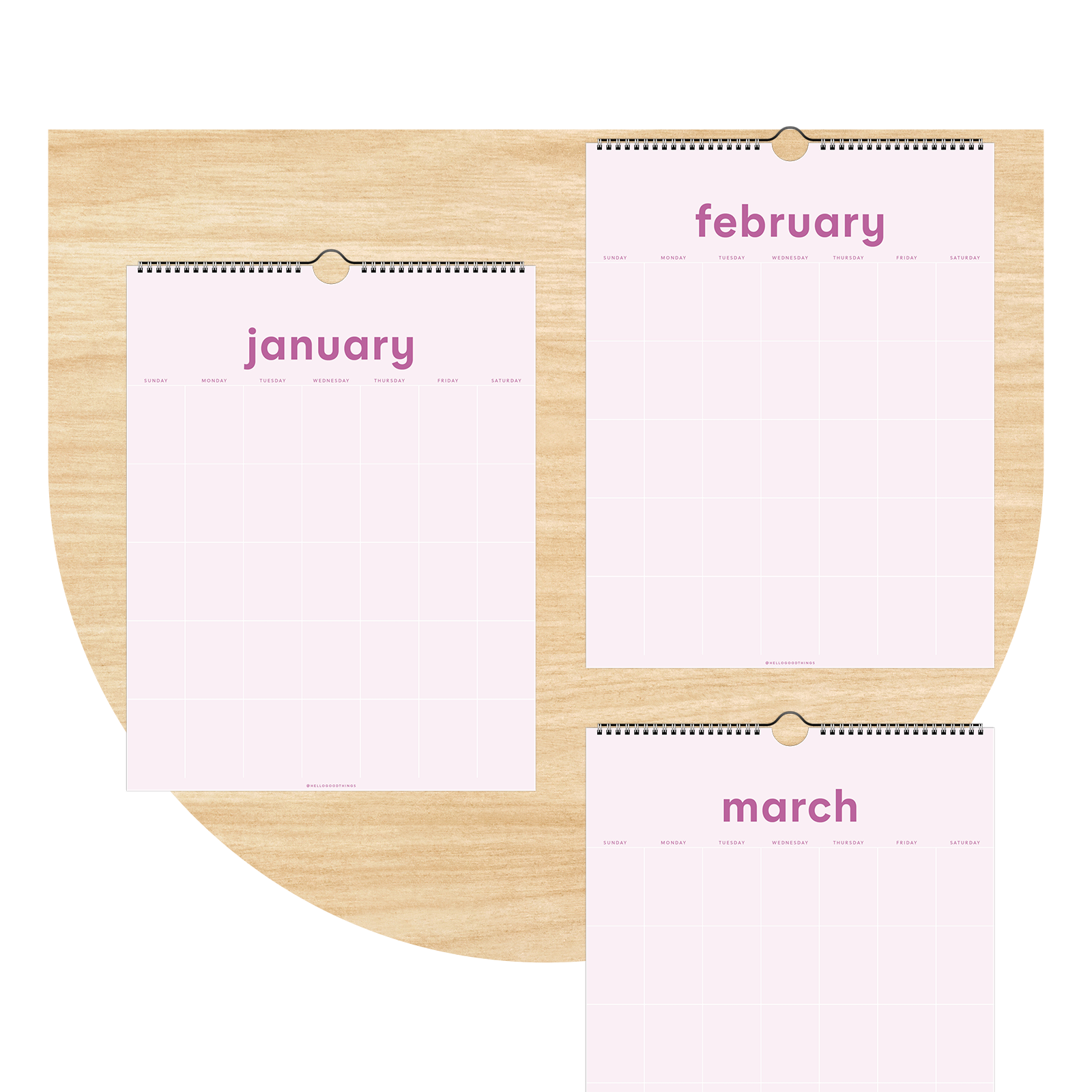 Just Blue Undated Calendar