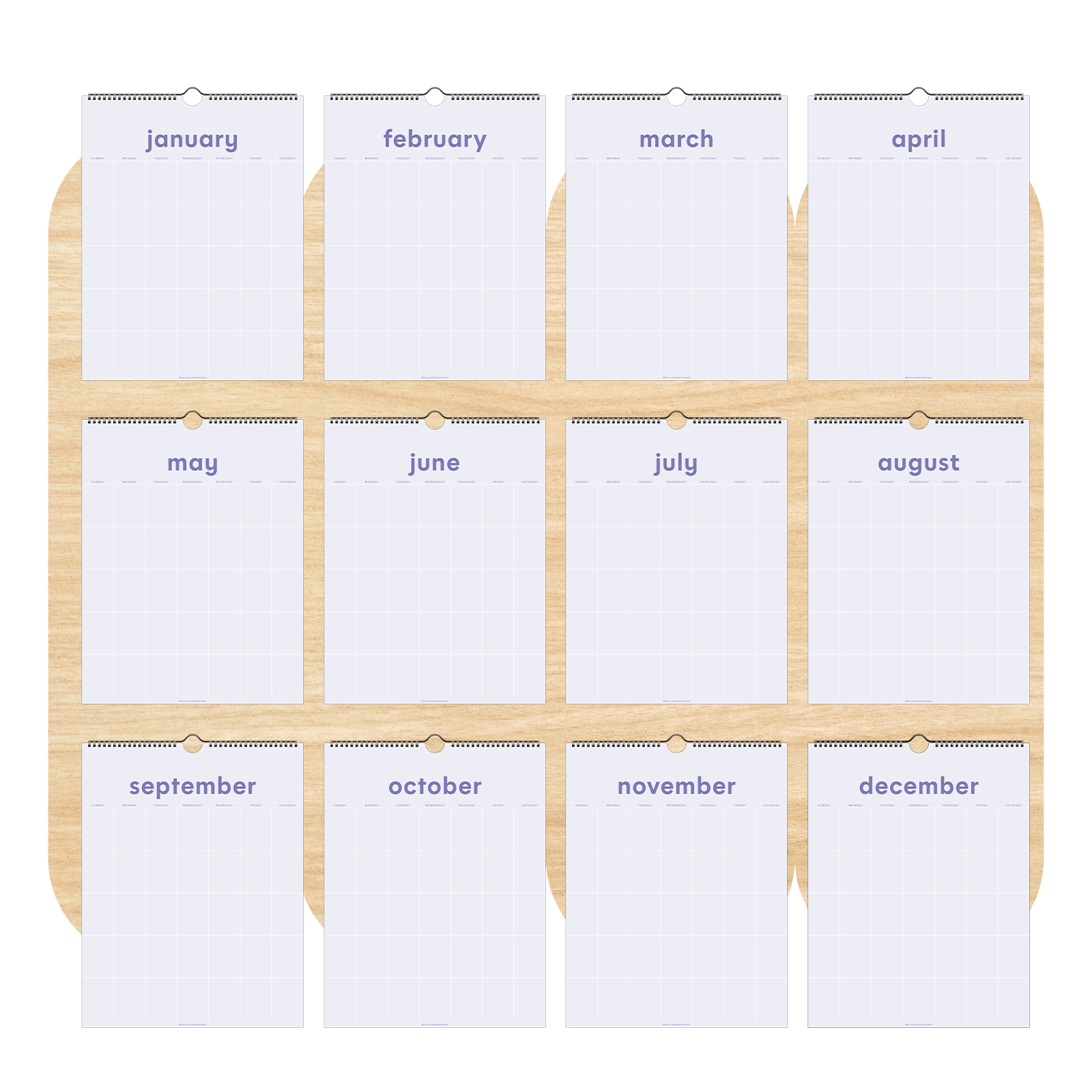 Just Purple Undated Calendar