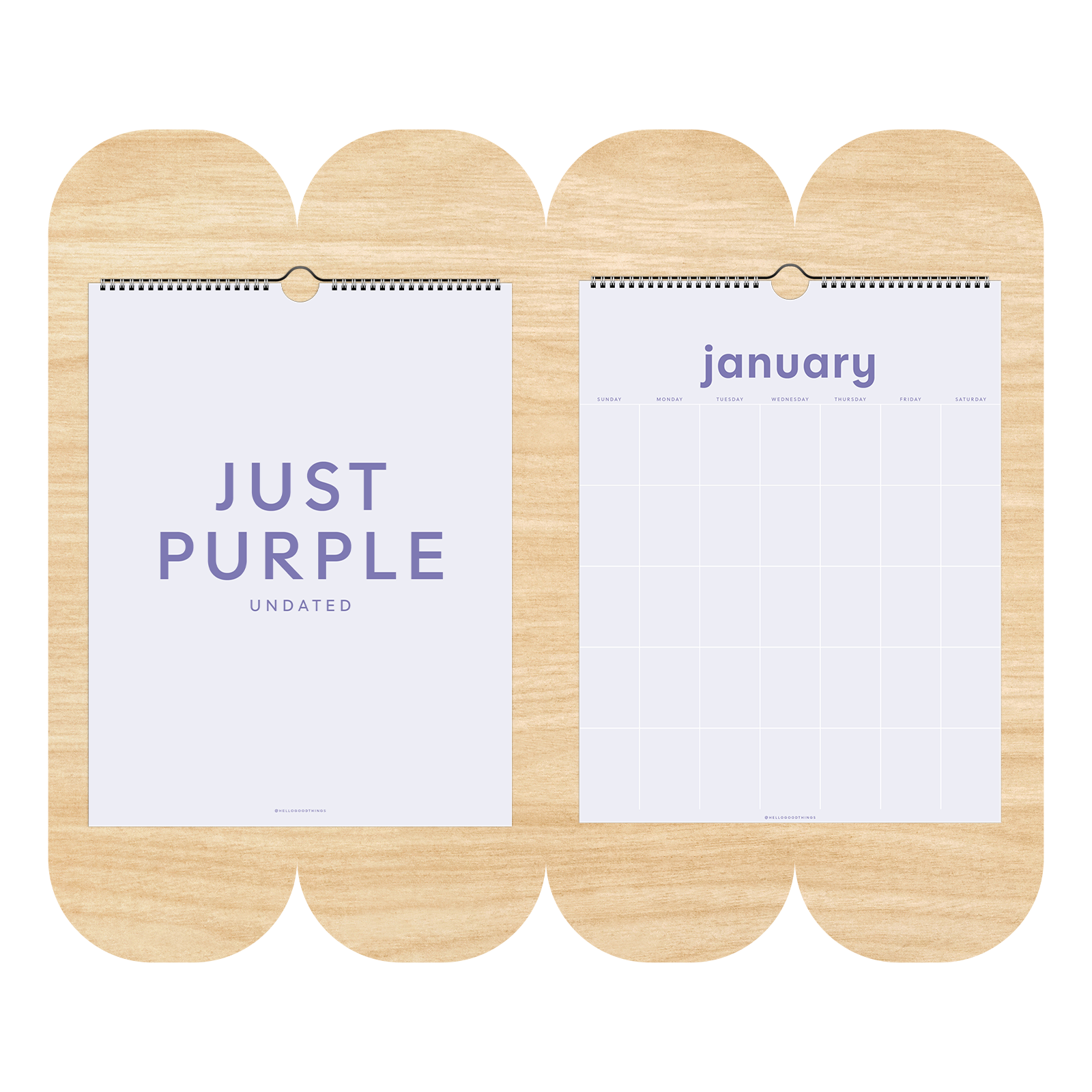 Just Blue Undated Calendar