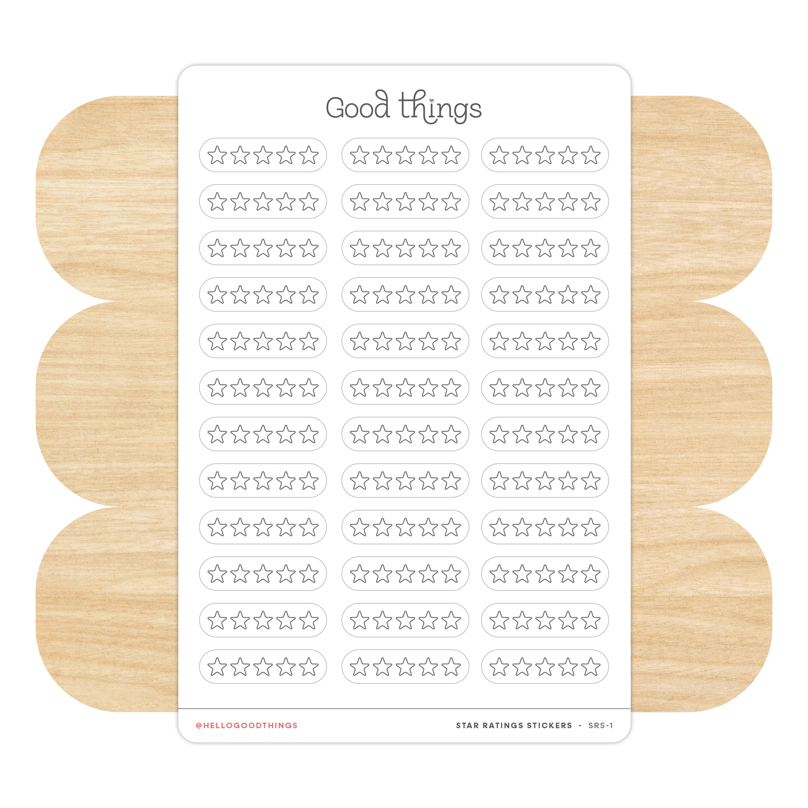 Star Ratings Sticker Sheet