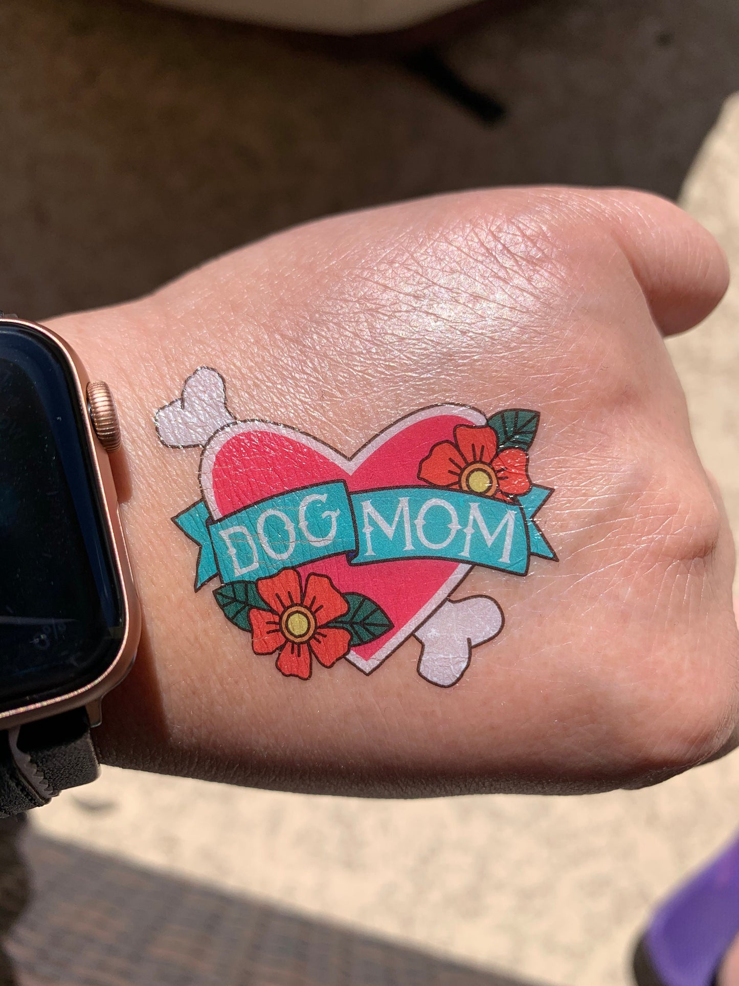 Dog Mom Temporary Tattoo (Set of 2)