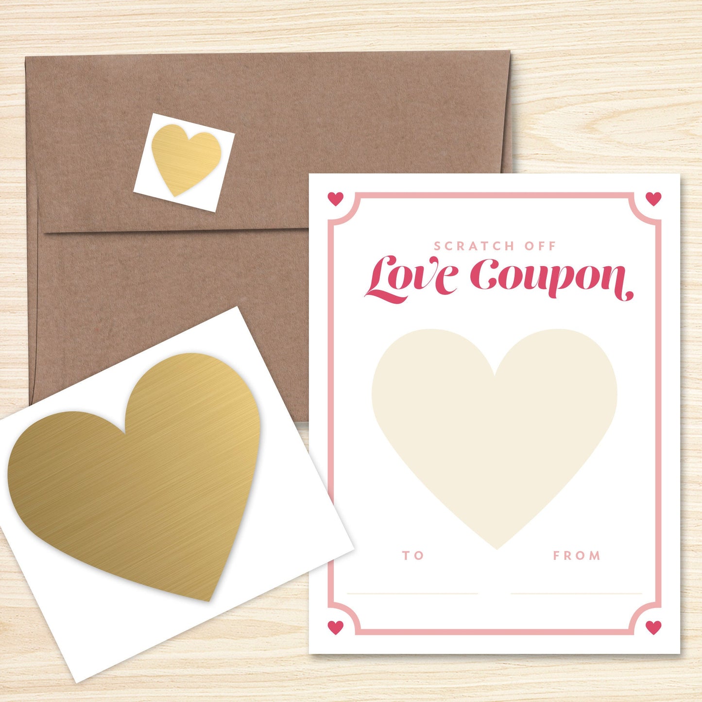 Scratch Off Love Coupon Greeting Card (Single Card)