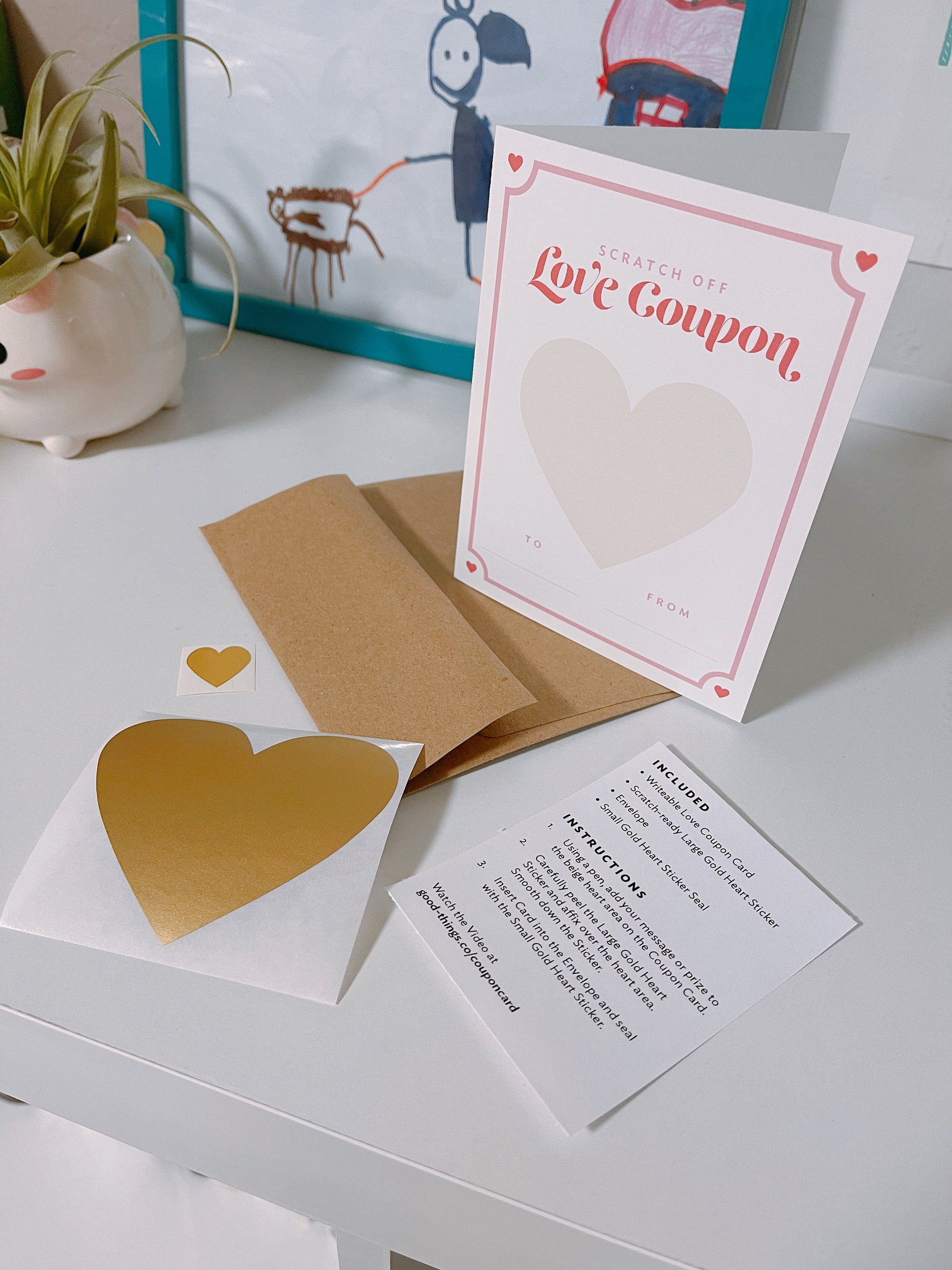 Scratch Off Love Coupon Greeting Card (Single Card)